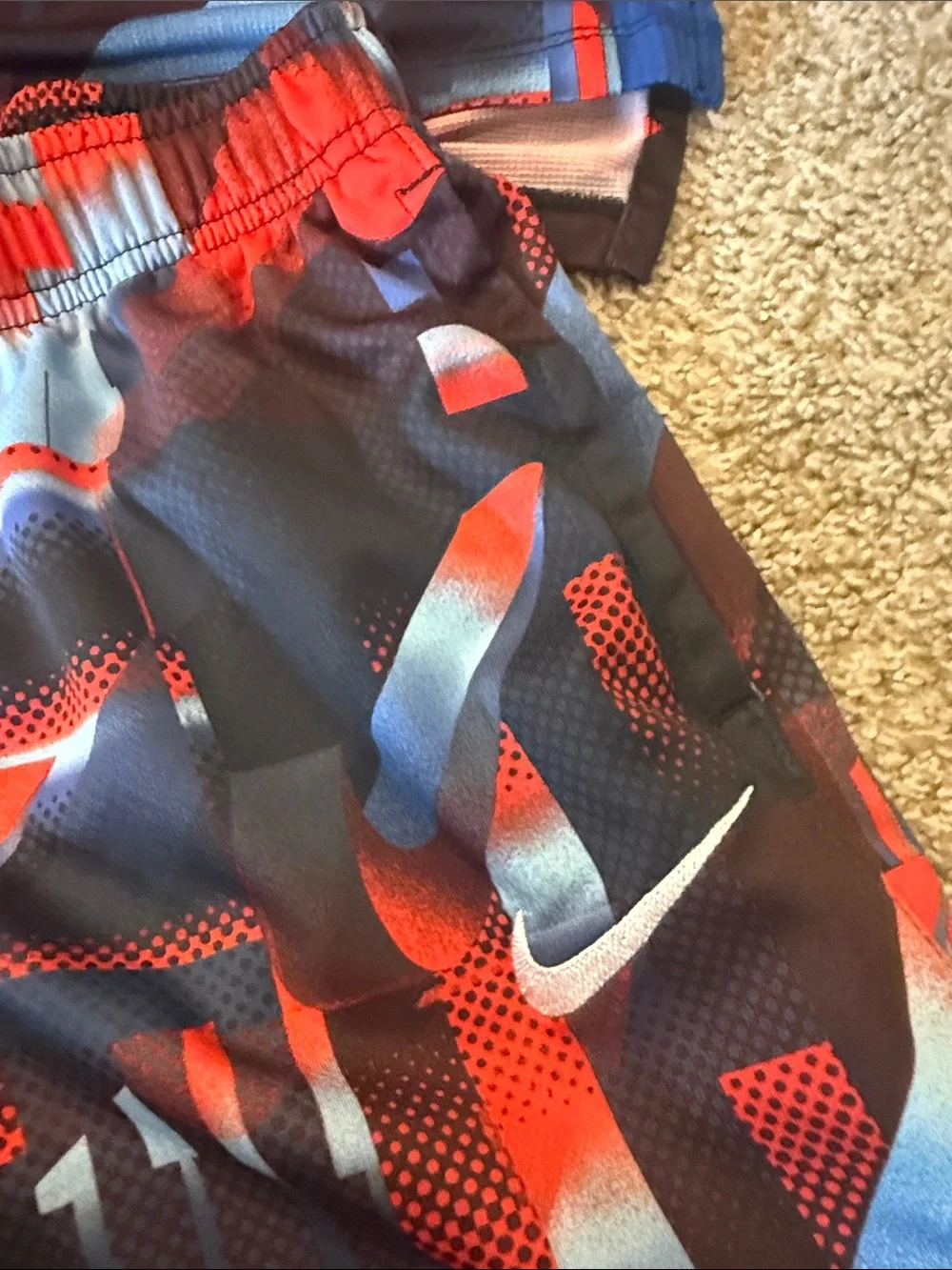 Nike Red, Blue & Black Boys Athletic Tee and Shorts Set size S